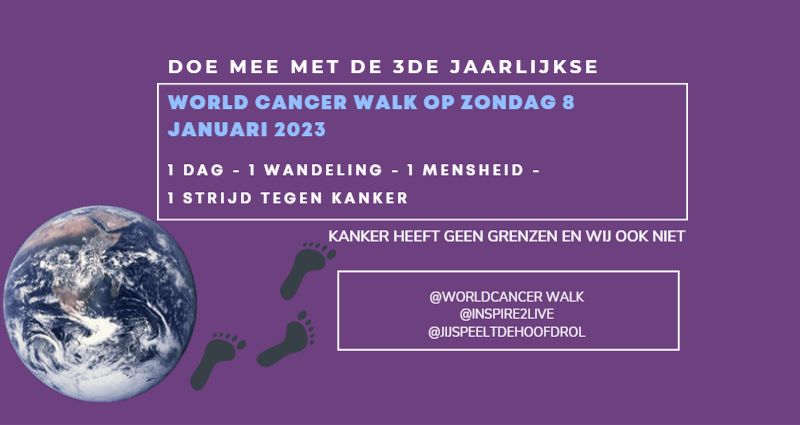World cancer walk op 8 januari 2023