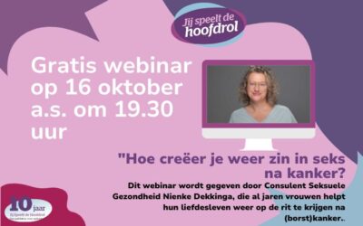 Nienke Dekkinga geeft gratis workshop over hoe je weer zin in seks creëert na kanker